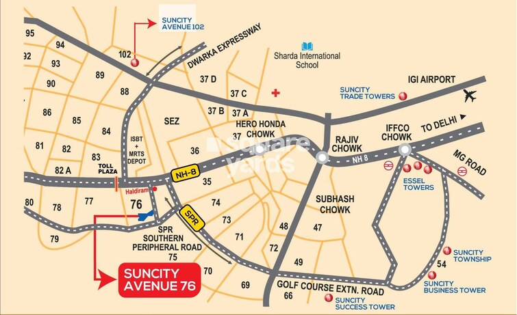 Suncity Avenue 76 Location Image