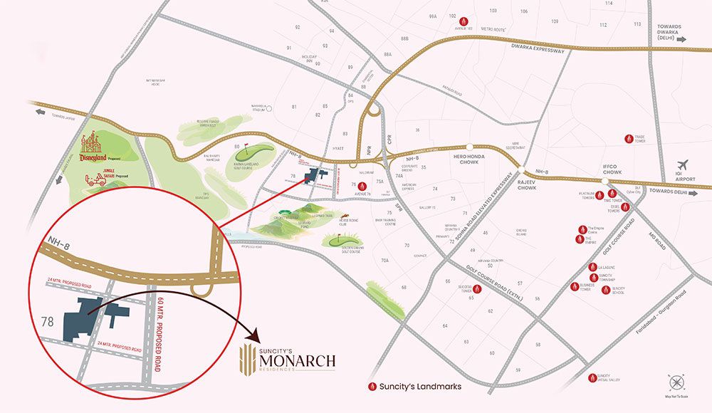 Suncity Monarch Residences Location Image