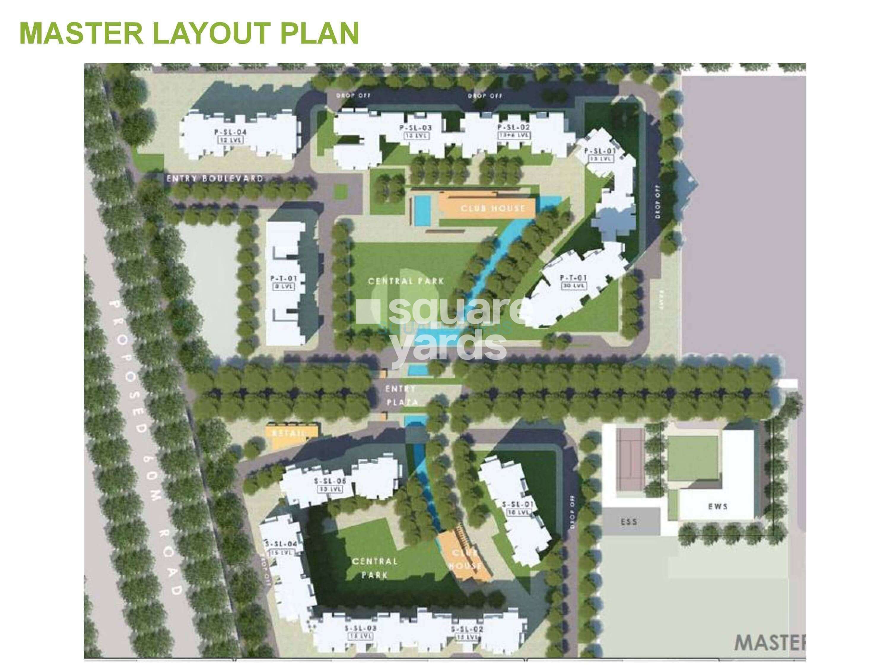 supertech hill town master plan image1