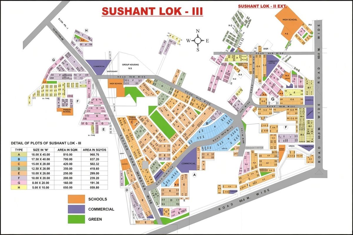 Sushant Lok 3 Master Plan Image