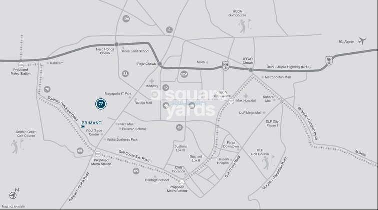 Tata Primanti-Executive Apartments Location Image