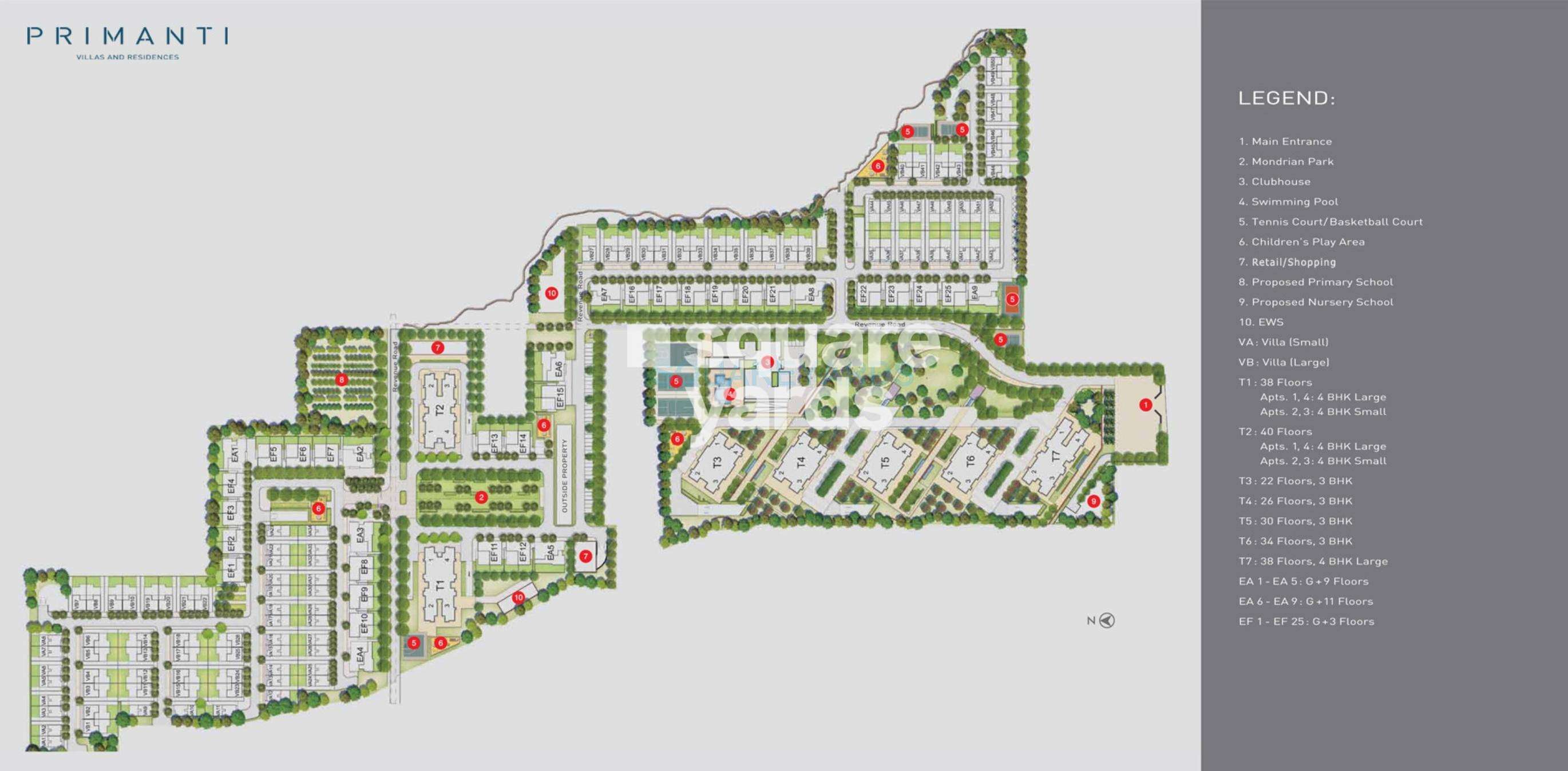 tata primanti executive floors master plan image1