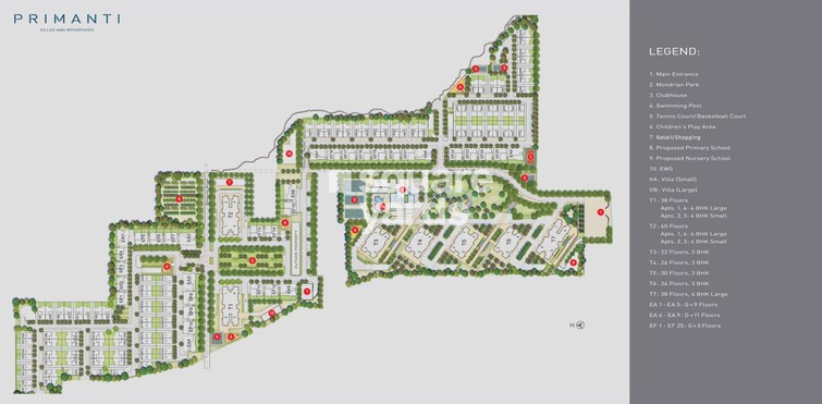 Tata Primanti-Executive Floors Master Plan Image