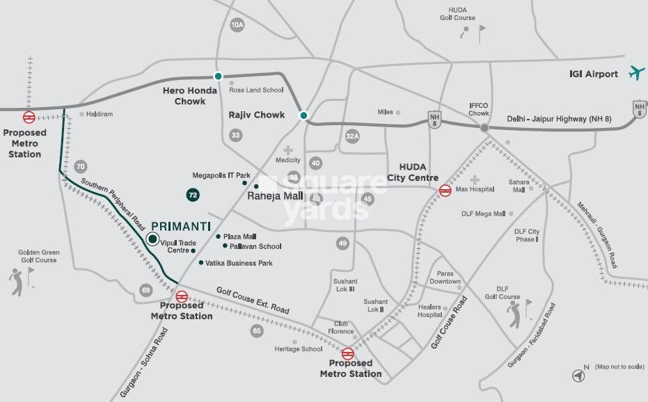 Tata Primanti Villas Location Image