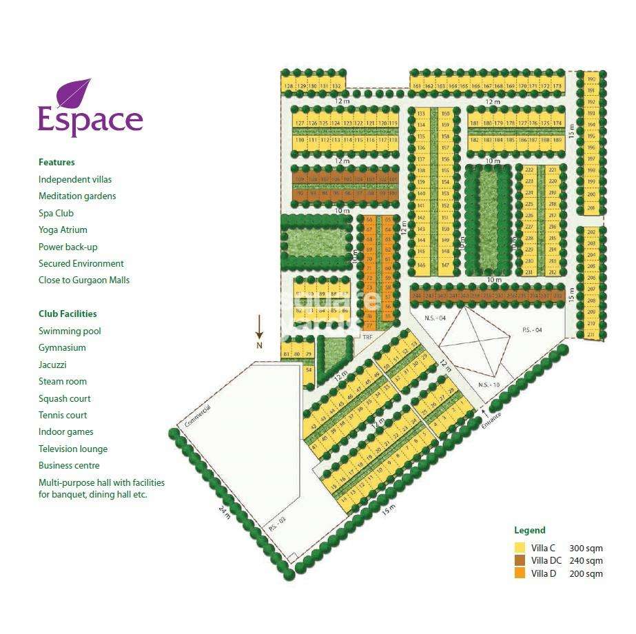 unitech espace nirvana country project master plan image1