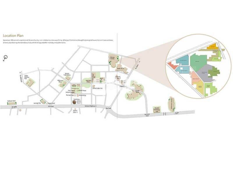 Unitech Nirvana Country Cedar Crest Location Image