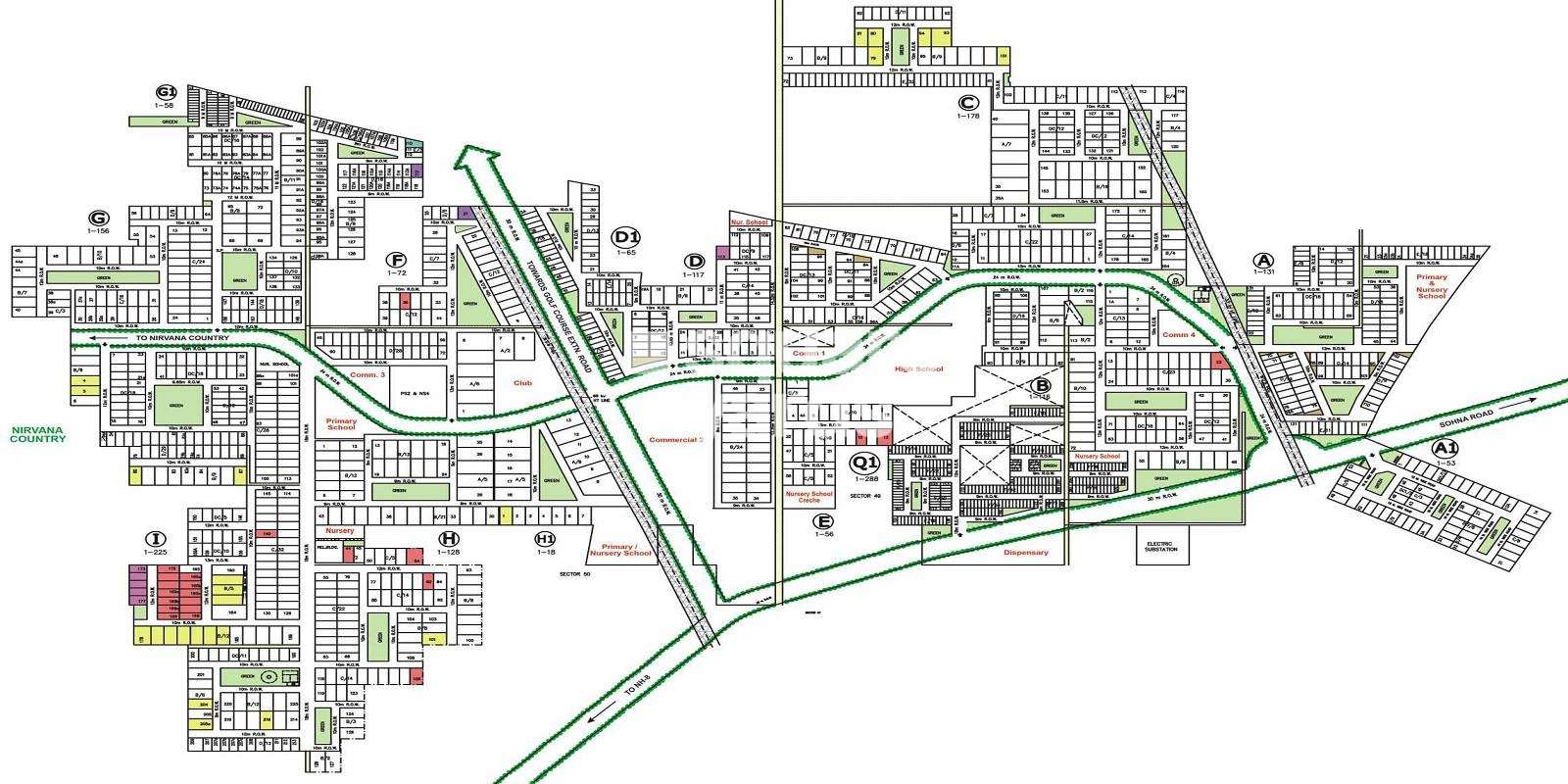 unitech south city ii project master plan image1