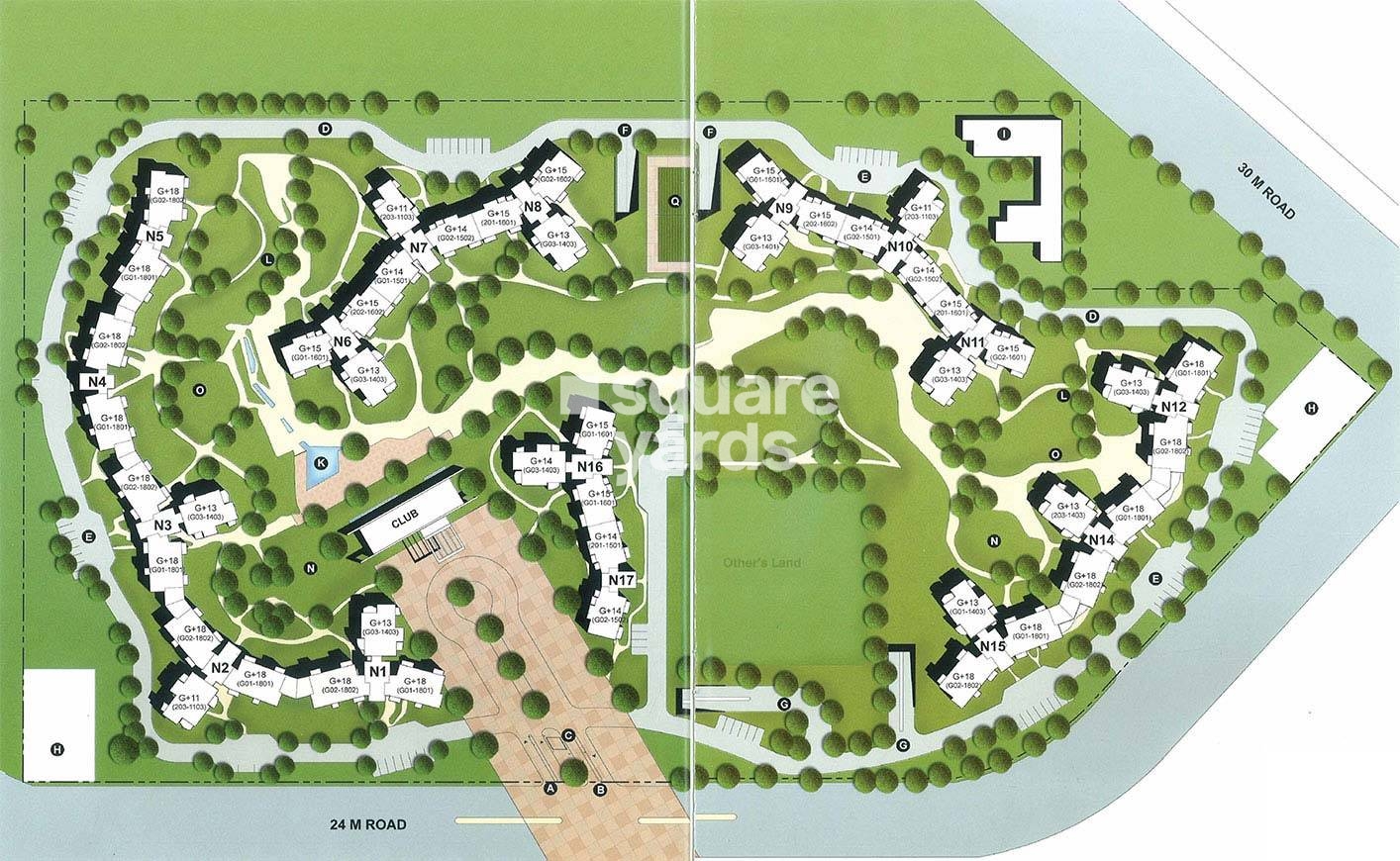 Unitech The Close North Master Plan Image