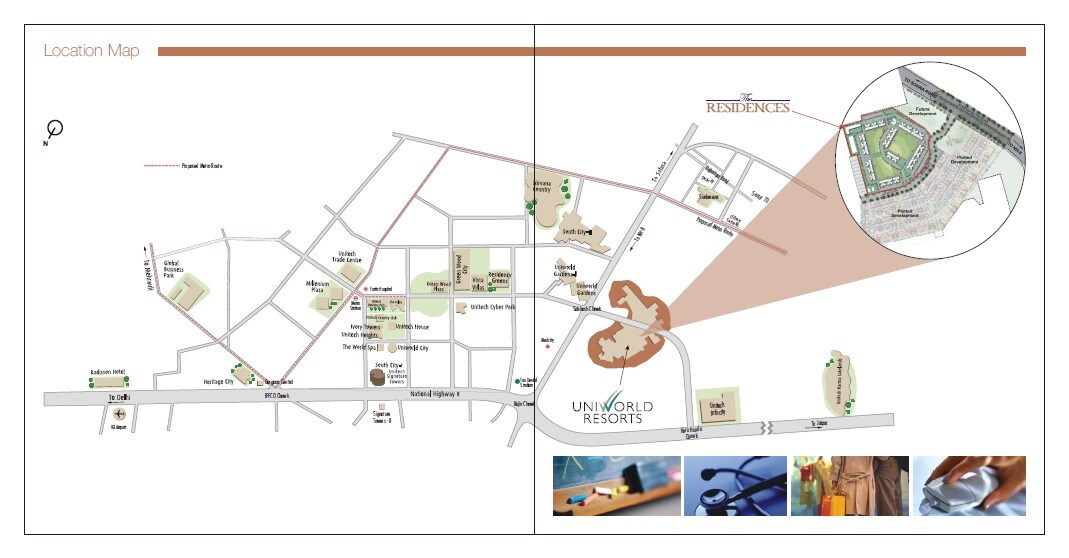 Unitech Uniworld Resorts-The Residences Location Image 2