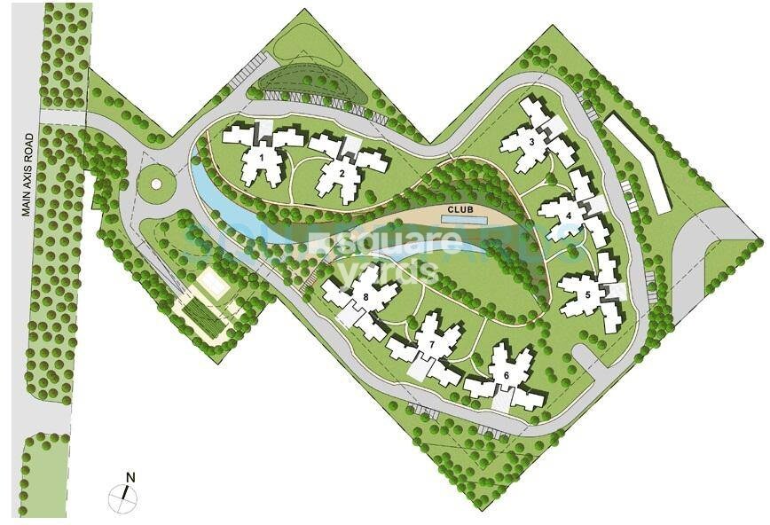 unitech-uniworld-gardens_a colorful kite is being displayed on a green background