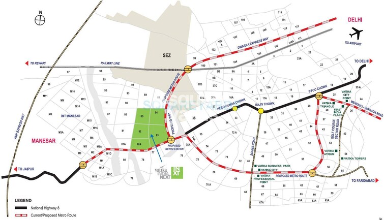 Vatika Gurgaon 21 Location Image