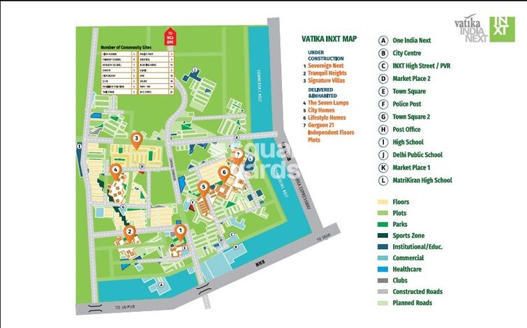 Vatika INXT Floors Master Plan Image