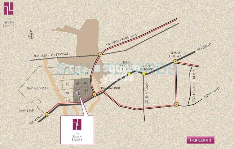 Vatika Seven Lamps Location Image