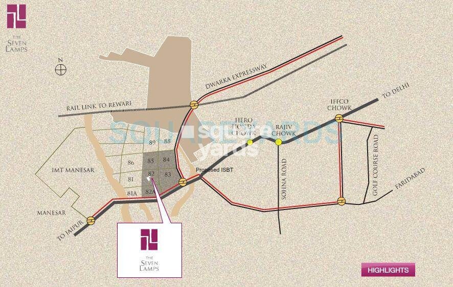 Vatika Seven Lamps Location Image