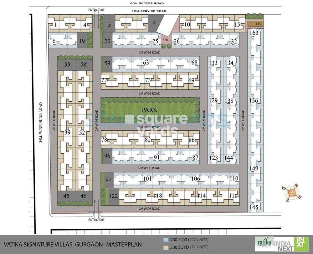 Vatika Signature Villas Master Plan Image