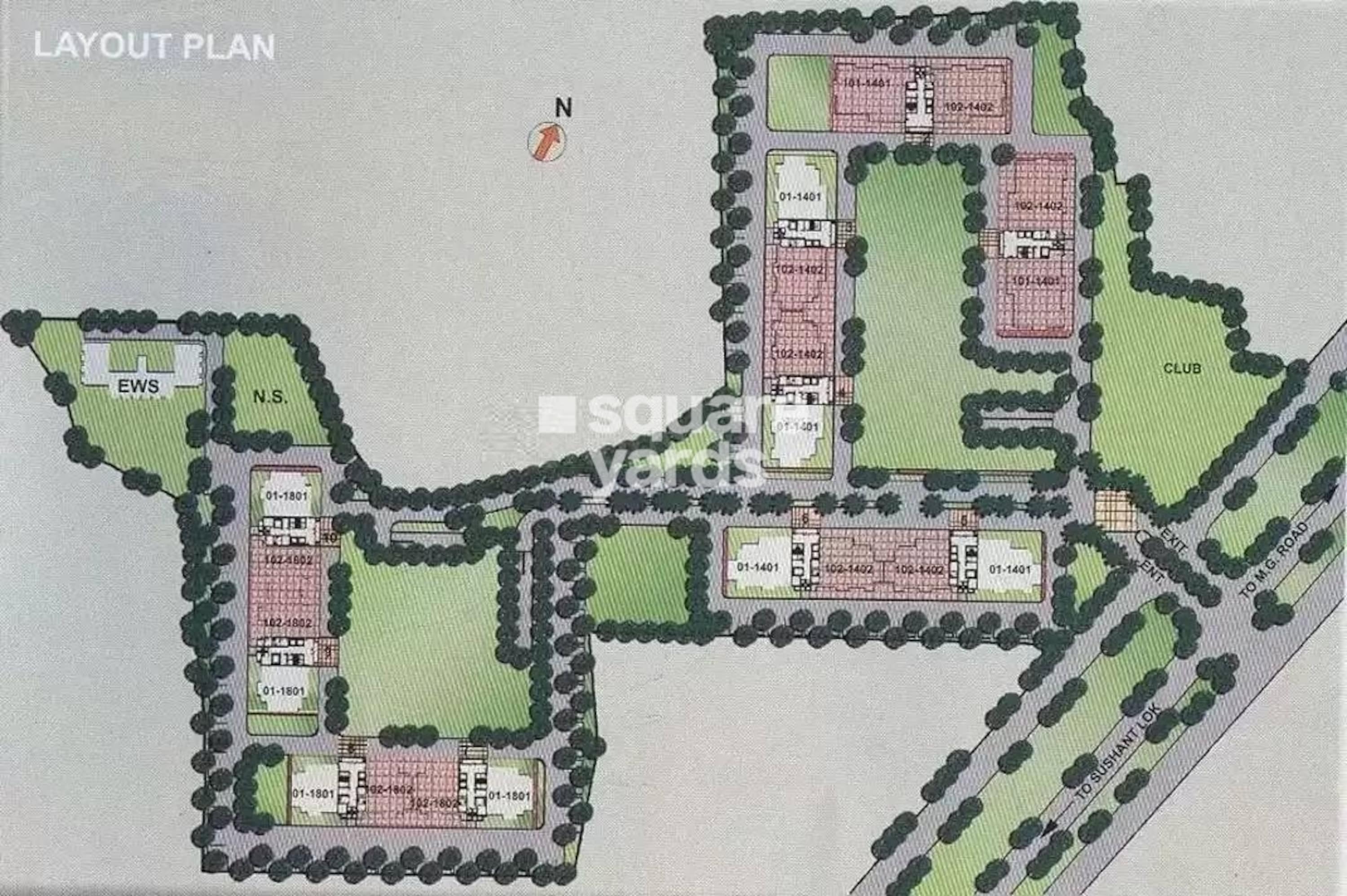 Rental 3 Bedroom 2450 Sq.Ft. Apartment in Vipul Belmonte, Sector 53