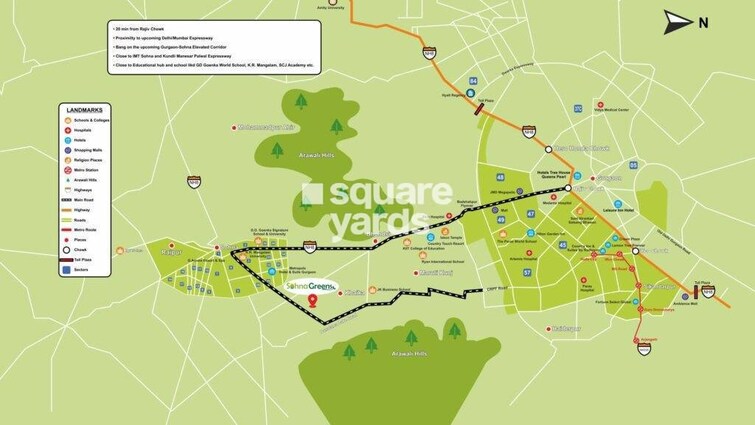 VK Sohna Greens Location Image