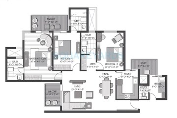  3 BHK Apartment at 3C Orris Greenopolis, Sector 89 – for Sale
