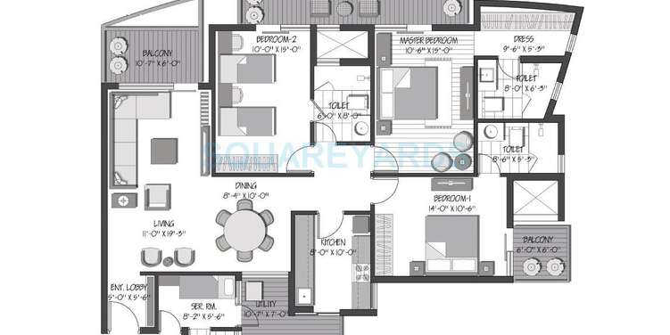 3c orris greenopolis apartment 3bhk 2070sqft 101