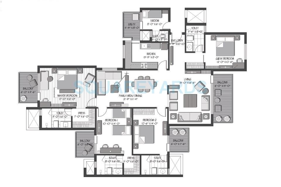 4 BHK 2750 Sq. Ft. Apartment