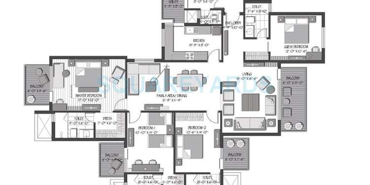 3c orris greenopolis apartment 4bhk 2750sqft 101