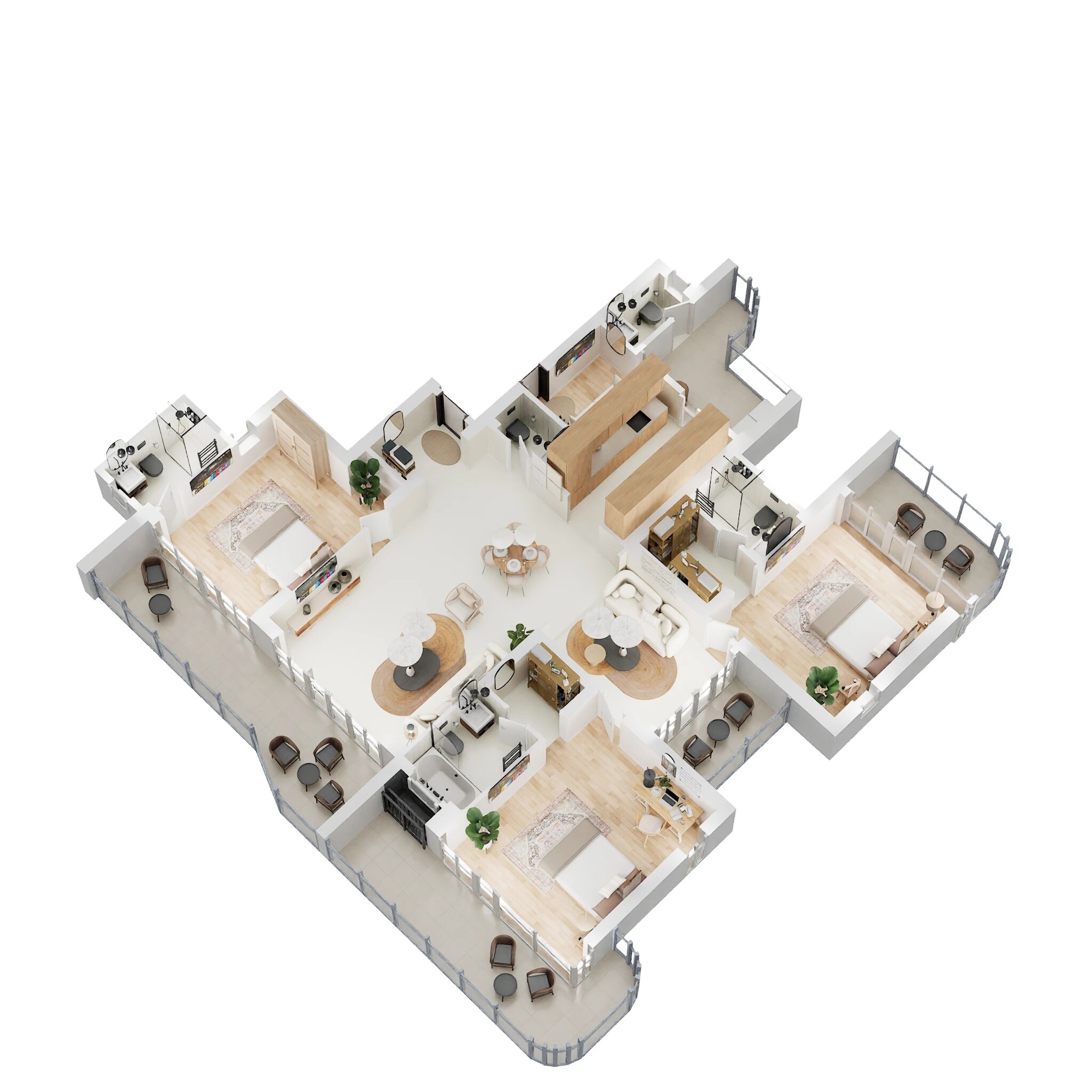 Floor plan of 3 BHK 2624 Sq. Ft. Apartment in 4S The Aurrum, Gurgaon