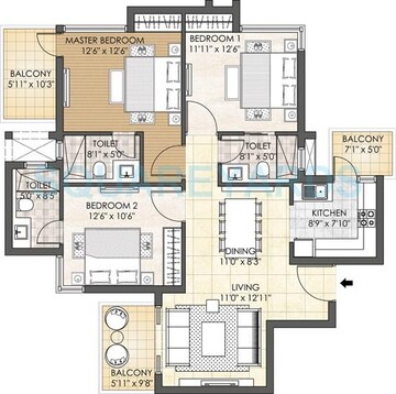  3 BHK Apartment at Adani M2K Oyster Grande, Sector 102 – for Sale