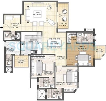  3 BHK Apartment at Adani M2K Oyster Grande, Sector 102 – for Sale