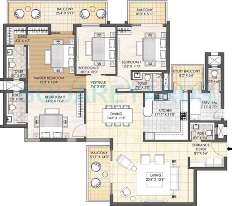 Other, adani-m2k-oyster-grande 4 Bedroom 3198 Sq.Ft. Apartment In Sector 102 Gurgaon 8850852