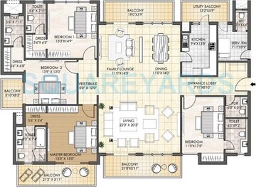  4 BHK Apartment at Adani M2K Oyster Grande, Sector 102 – for Rent