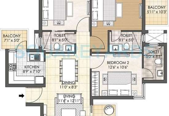 adani oyster grande phase 2 apartment 3 bhk 1689sqft 20210118160108