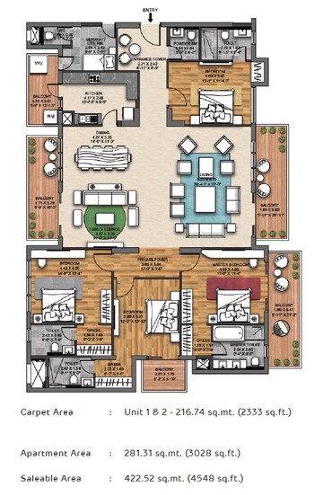  4 BHK Apartment at Adani Oyster Platinum Tower, Sector 102 – for Sale