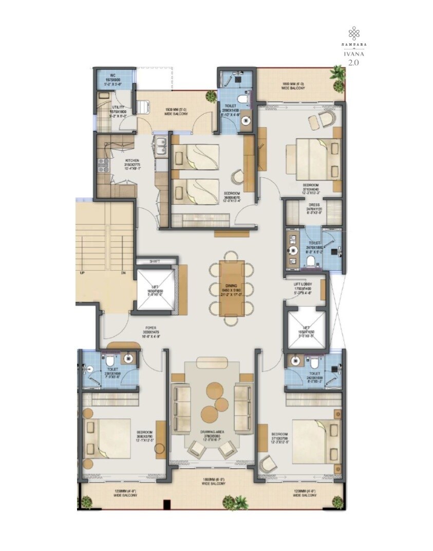 4 BHK 2800 Sq. Ft. Ind Floor