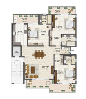  3 BHK Apartment at Adani Samsara Vilasa, Sector 63 – for Rent