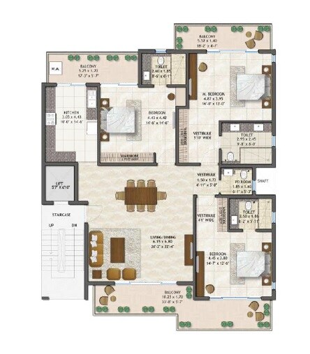 Other, adani-samsara-vilasa 3 Bedroom 2033 Sq.Ft. Apartment In Sector 63 Gurgaon 6126020