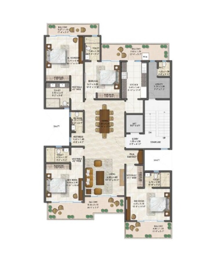 Other, adani-samsara-vilasa 4 Bedroom 2700 Sq.Ft. Apartment In Sector 63 Gurgaon 7845725