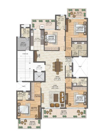  4 BHK Apartment at Adani Samsara Vilasa, Sector 63 – for Rent