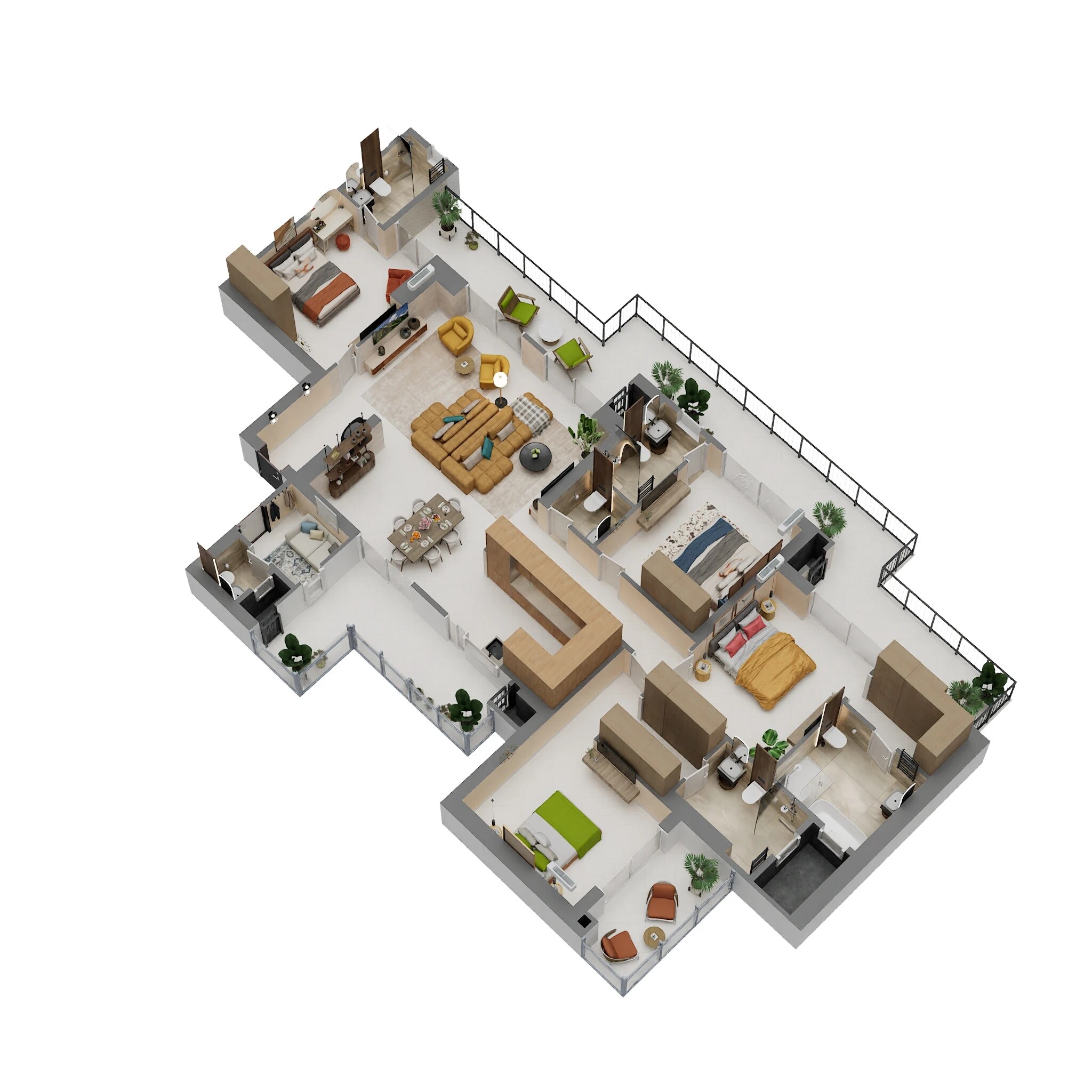 4 BHK 3295 Sq. Ft. Apartment