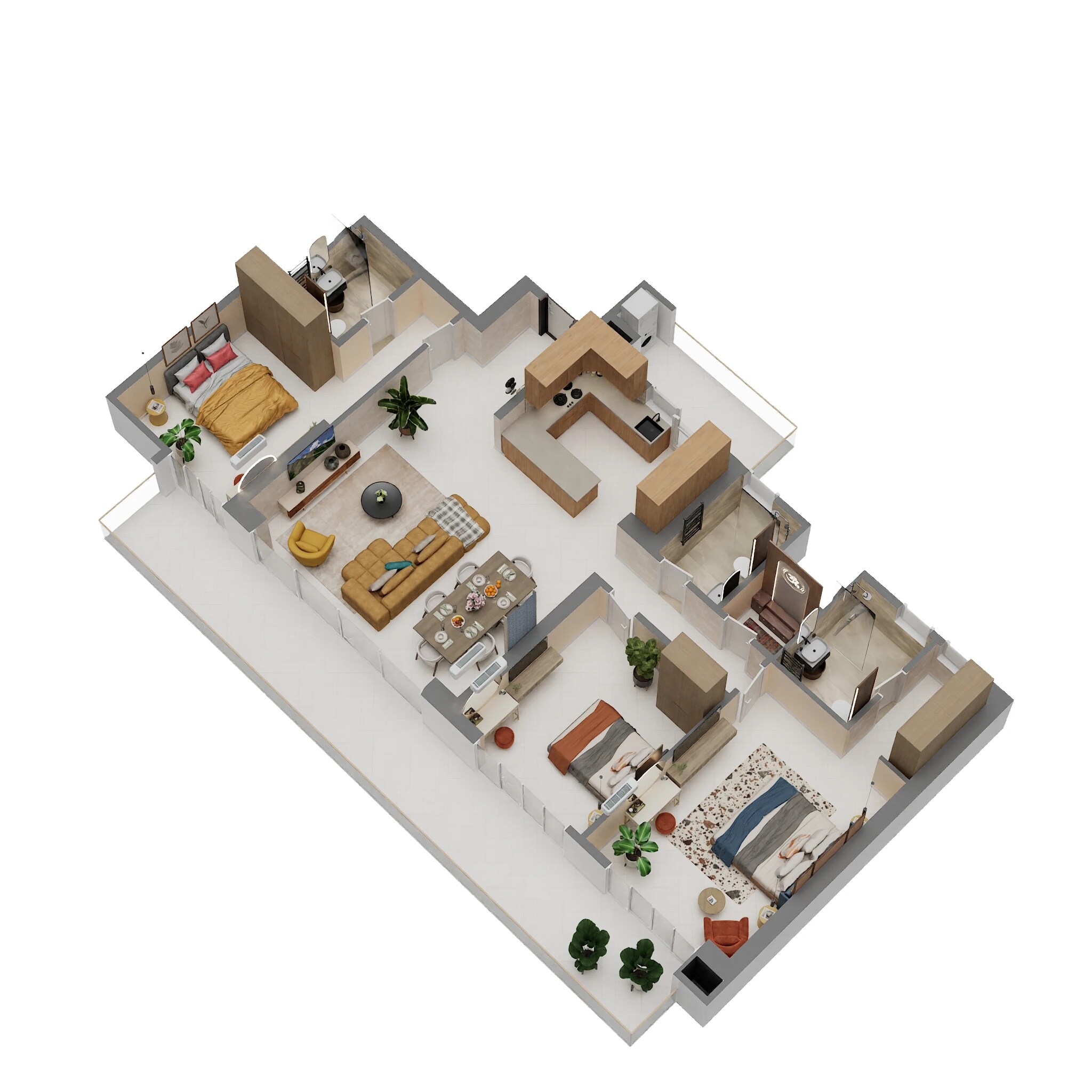 3 BHK 2196 Sq. Ft. Apartment