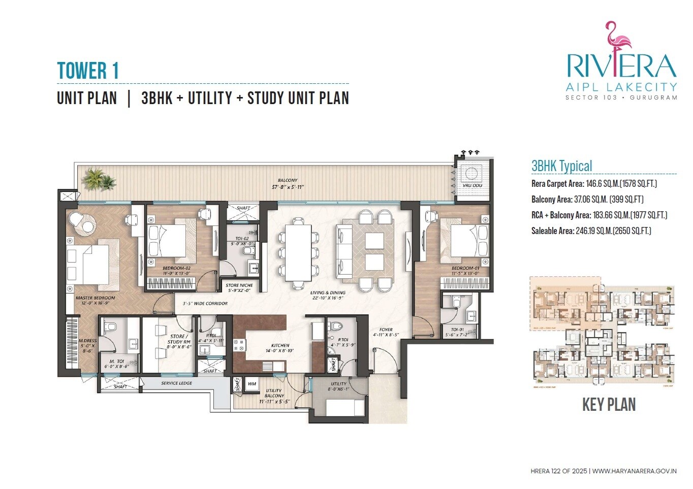 3 BHK 2650 Sq. Ft. Apartment