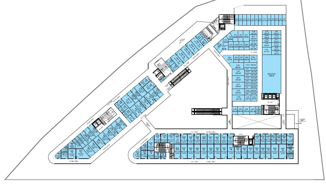 Floor plan of 135 Sq. Ft. Retail Shop in AMB Selfie Square, Gurgaon