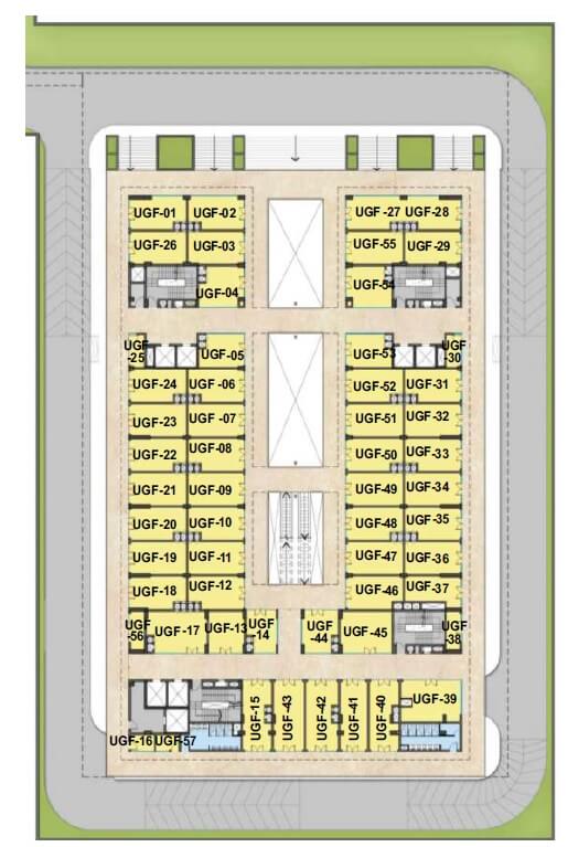 Floor plan of 225 Sq. Ft. Office Space in Amour 81A Venue, Gurgaon