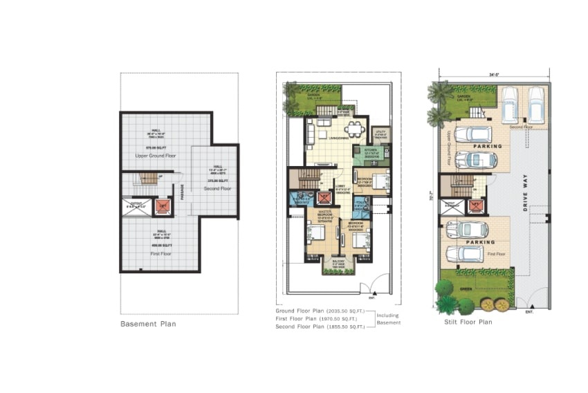 3 BHK 2035 Sq. Ft. Ind Floor in Anant Raj Estate Plots