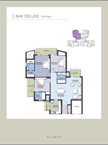 3 BHK Apartment at Anant Raj Maceo, Sector 91 – for Rent