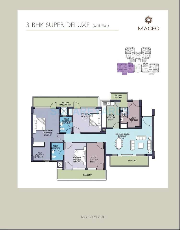 anant raj maceo apartment 3bhk 2320sqft 1