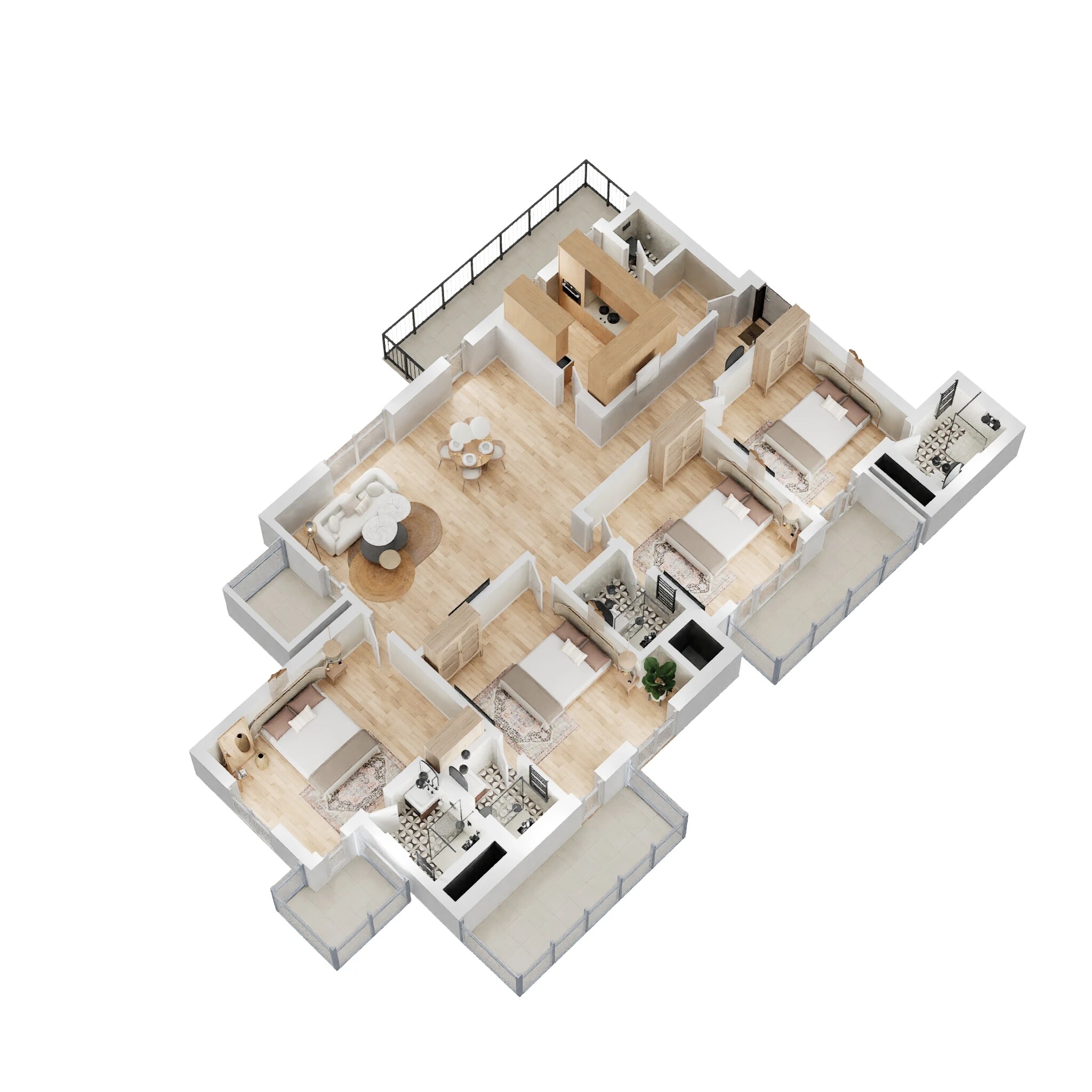 Floor plan of 4 BHK 2175 Sq. Ft. Apartment in Anant Raj Madelia, Gurgaon