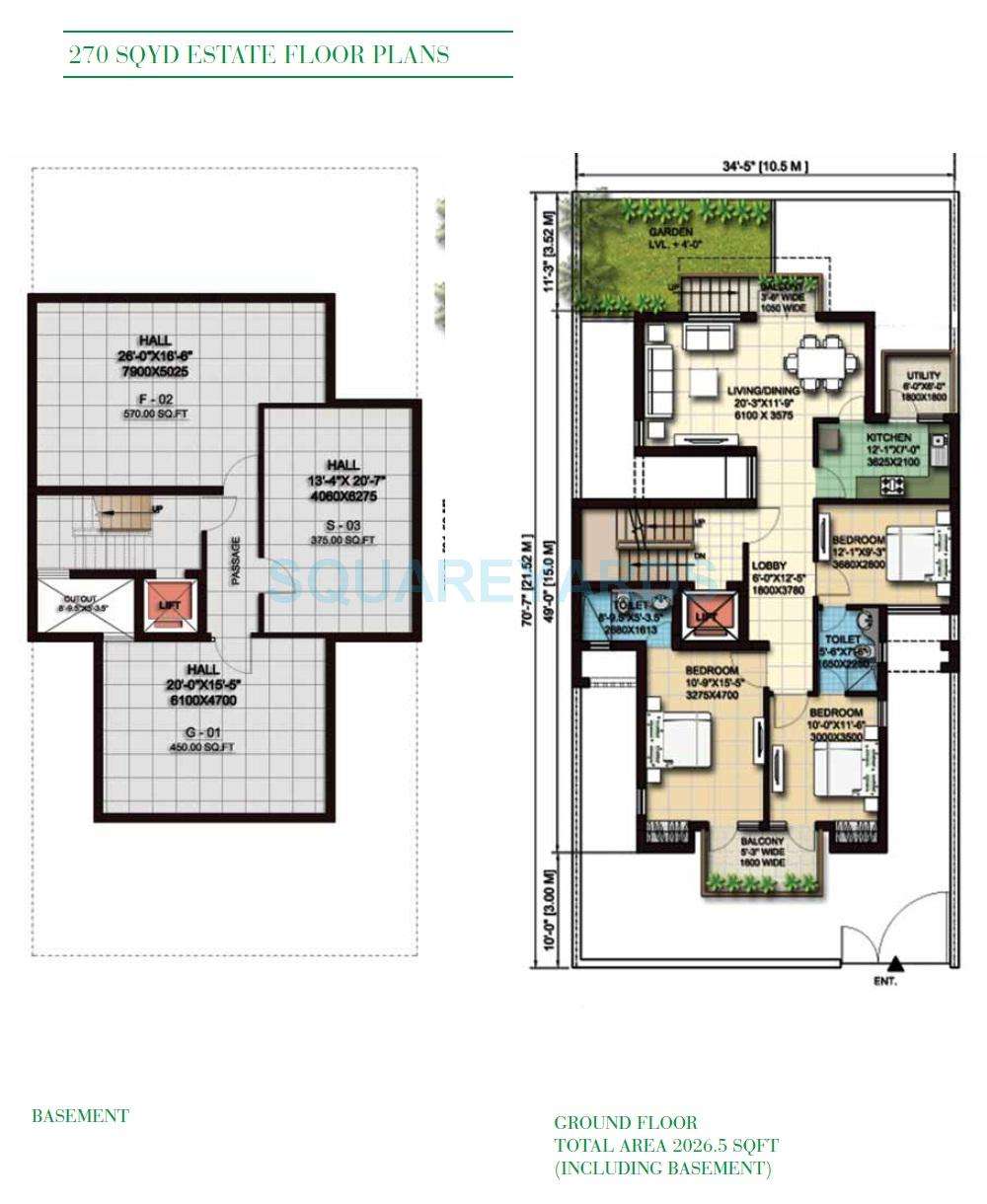 anant raj the estate floors ind floor 3bhk 2035sqft 1