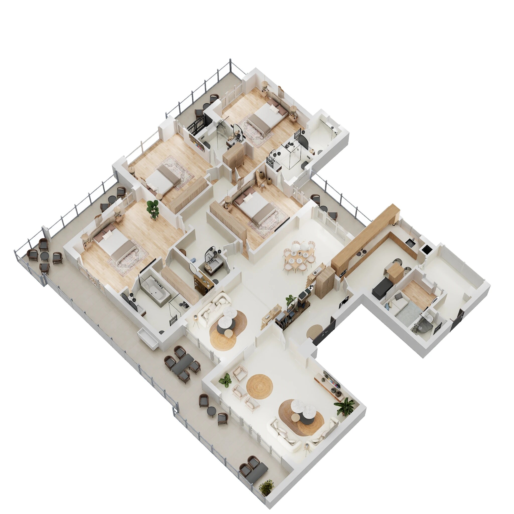 Floor plan of 4 BHK 4781 Sq. Ft. Apartment in Anant Raj The Estate Residences, Gurgaon