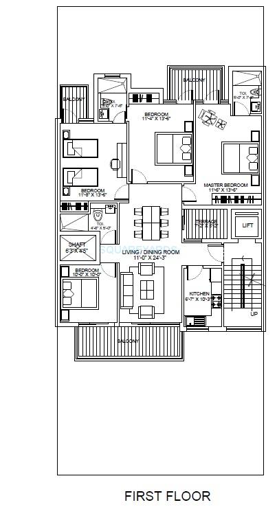 4 BHK 1855 Sq. Ft. Ind Floor