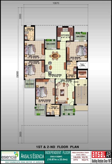  4 BHK Apartment at Ansal Esencia - Sovereign Floors, Sector 67 – for Rent